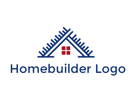 house roof from scale construction logo