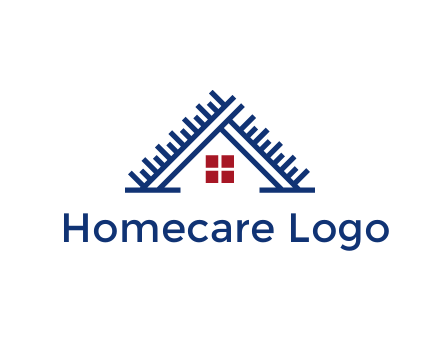 house roof from scale construction logo
