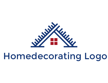 house roof from scale construction logo