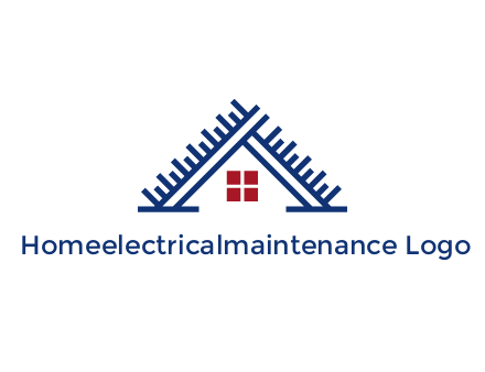 house roof from scale construction logo