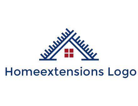house roof from scale construction logo