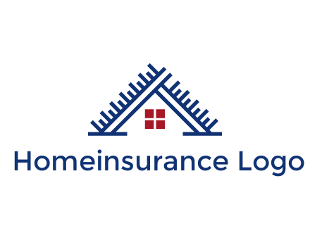 house roof from scale construction logo