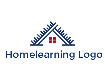 house roof from scale construction logo