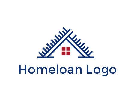 house roof from scale construction logo