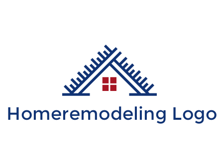 house roof from scale construction logo