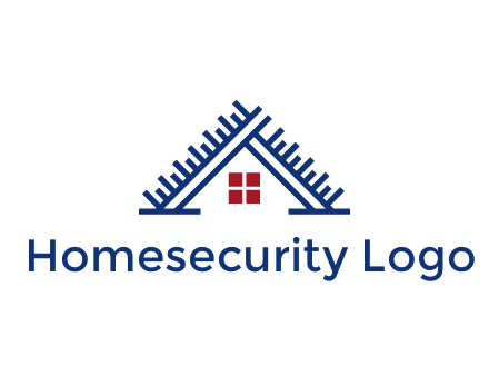 house roof from scale construction logo