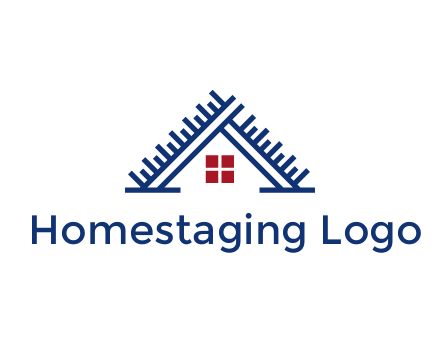 house roof from scale construction logo