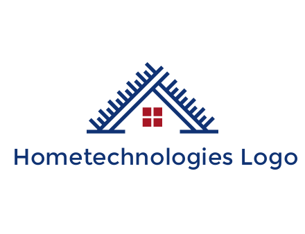 house roof from scale construction logo