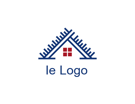 house roof from scale construction logo