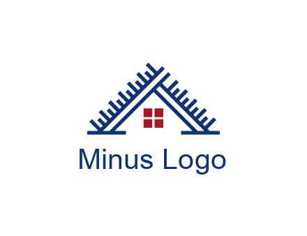 house roof from scale construction logo