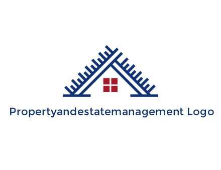 house roof from scale construction logo