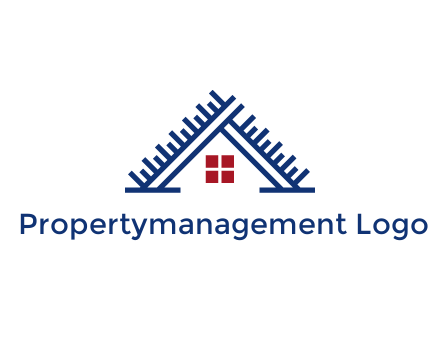 house roof from scale construction logo