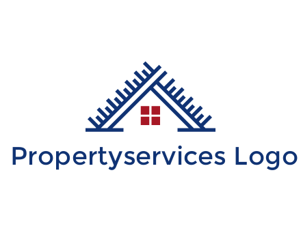 house roof from scale construction logo