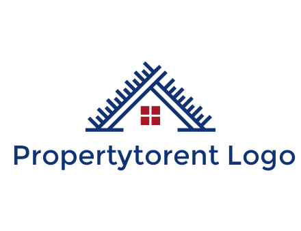 house roof from scale construction logo