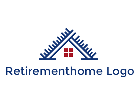 house roof from scale construction logo