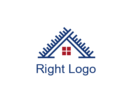 house roof from scale construction logo