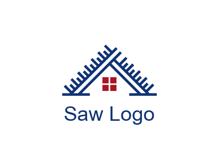house roof from scale construction logo