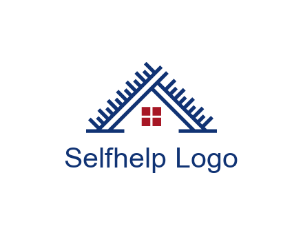 house roof from scale construction logo