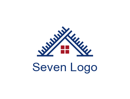 house roof from scale construction logo