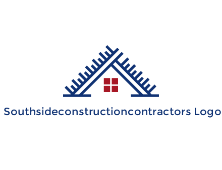 house roof from scale construction logo