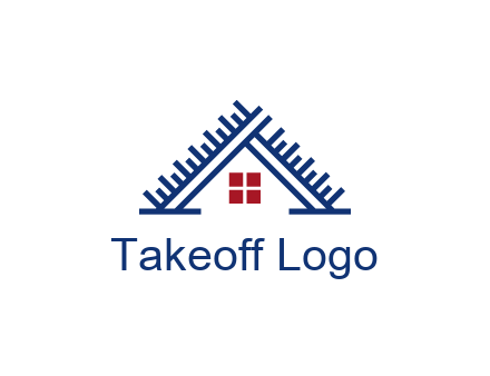 house roof from scale construction logo