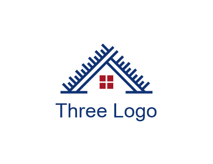 house roof from scale construction logo