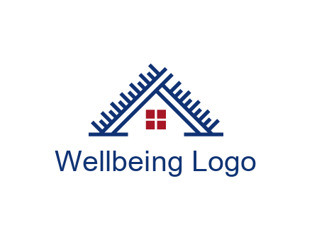house roof from scale construction logo