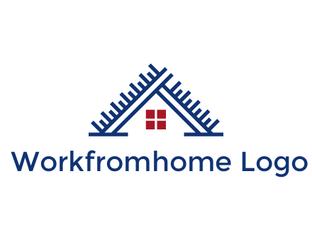 house roof from scale construction logo