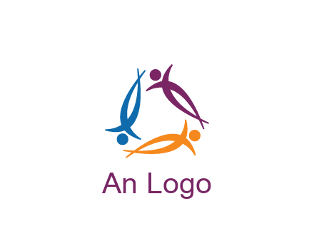 rotating people community logo