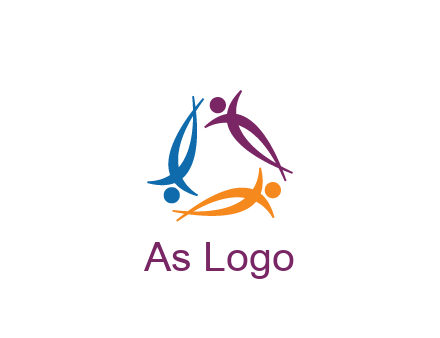 rotating people community logo