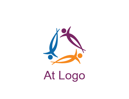 rotating people community logo