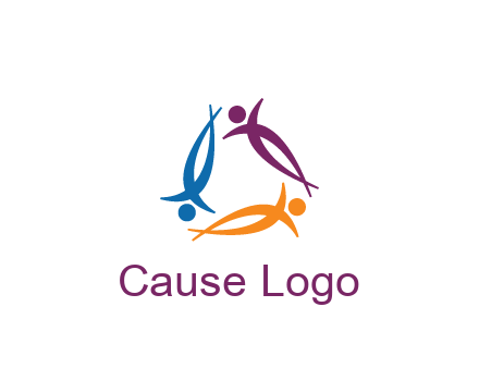 rotating people community logo