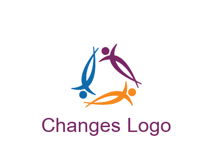 rotating people community logo
