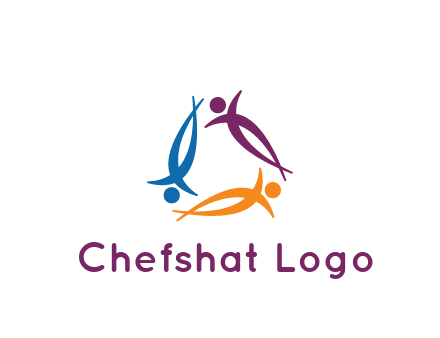 rotating people community logo