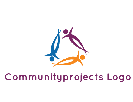 rotating people community logo