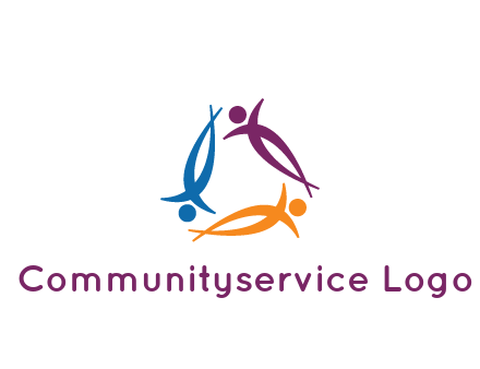 rotating people community logo