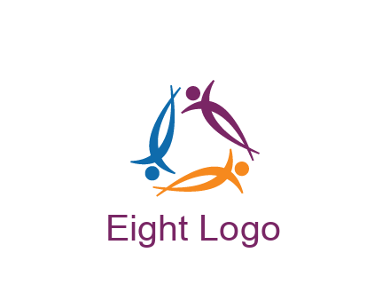 rotating people community logo