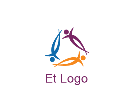 rotating people community logo