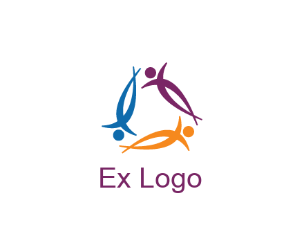 rotating people community logo