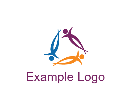 rotating people community logo