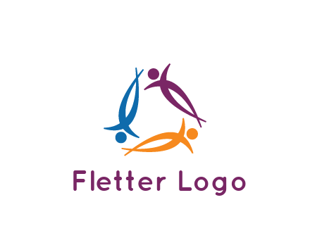 rotating people community logo