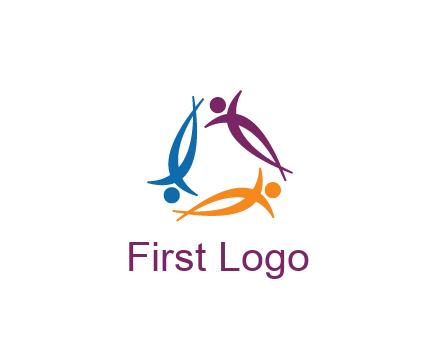 rotating people community logo