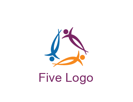 rotating people community logo