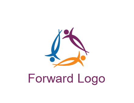 rotating people community logo