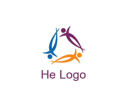 rotating people community logo