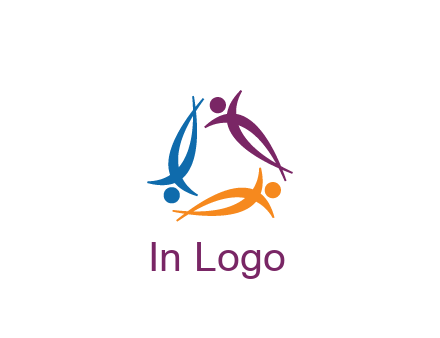 rotating people community logo
