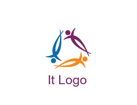 rotating people community logo