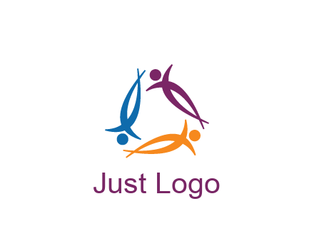 rotating people community logo