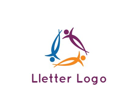 rotating people community logo