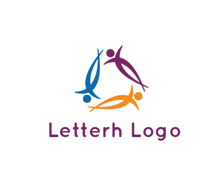 rotating people community logo